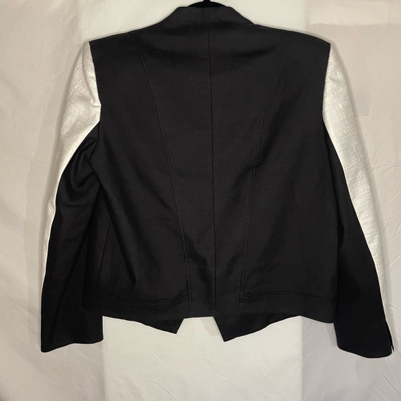 Helmut Lang V-Neck 1-Button Blazer Black/White 6 - Picture 3 of 4